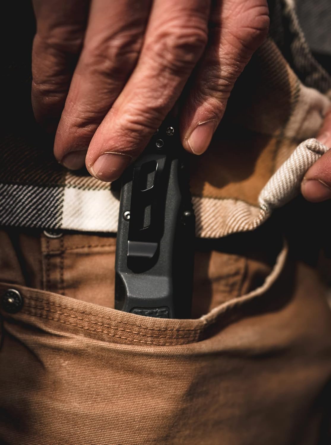 2.5" RAZOR-WORK - RazorSafe Replaceable Blade Folding Utility Knife (Black, 2 Blades)