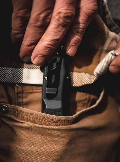 2.5" RAZOR-WORK - RazorSafe Replaceable Blade Folding Utility Knife (Black, 2 Blades)