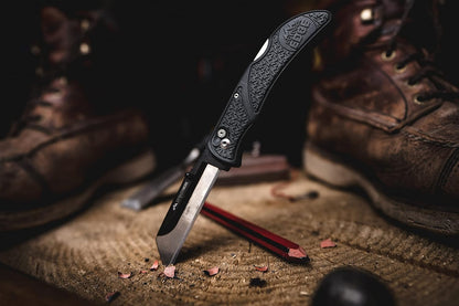2.5" RAZOR-WORK - RazorSafe Replaceable Blade Folding Utility Knife (Black, 2 Blades)