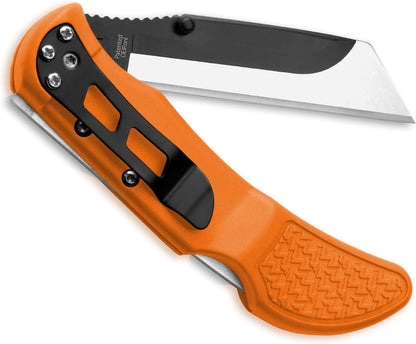 2.5" RAZOR-WORK - RazorSafe Replaceable Blade Folding Utility Knife (Black, 2 Blades)