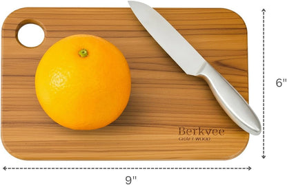 2 Pcs Small Teak Wood Cutting Board for Kitchen– Mini Lightweight Wooden Cutting Board- BPA Free