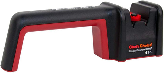 435 Diamond Hone Manual Knife Sharpener For Santoku & Asian Knives, 2-Stage, Black