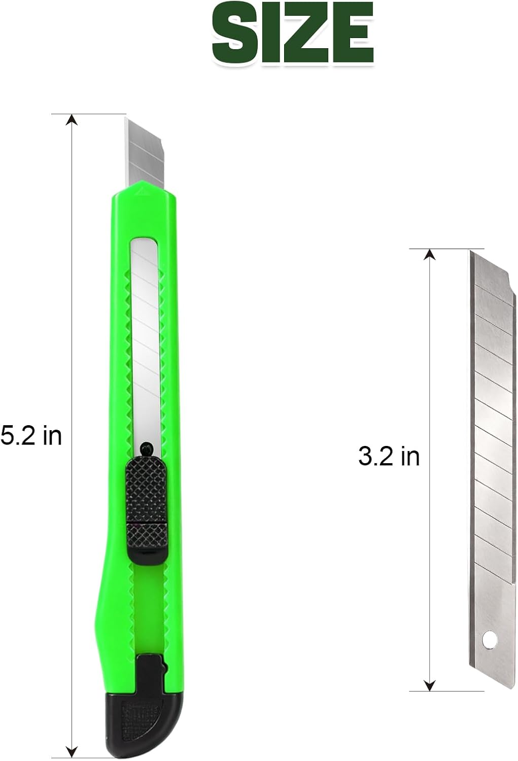 4 Pack Box Cutter Knife, 3-rd Gen Utility Knives, Razor Blade Opener, Utility Knives, Box Cutters Retractable, Small Work Knife