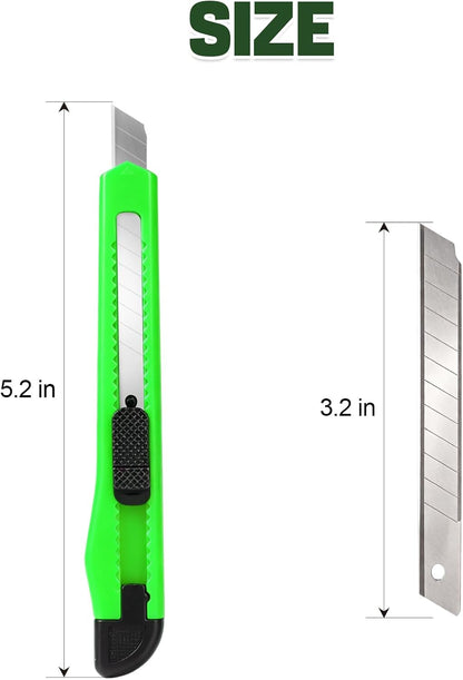 4 Pack Box Cutter Knife, 3-rd Gen Utility Knives, Razor Blade Opener, Utility Knives, Box Cutters Retractable, Small Work Knife
