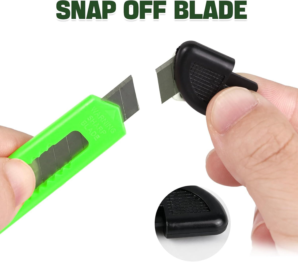4 Pack Box Cutter Knife, 3-rd Gen Utility Knives, Razor Blade Opener, Utility Knives, Box Cutters Retractable, Small Work Knife