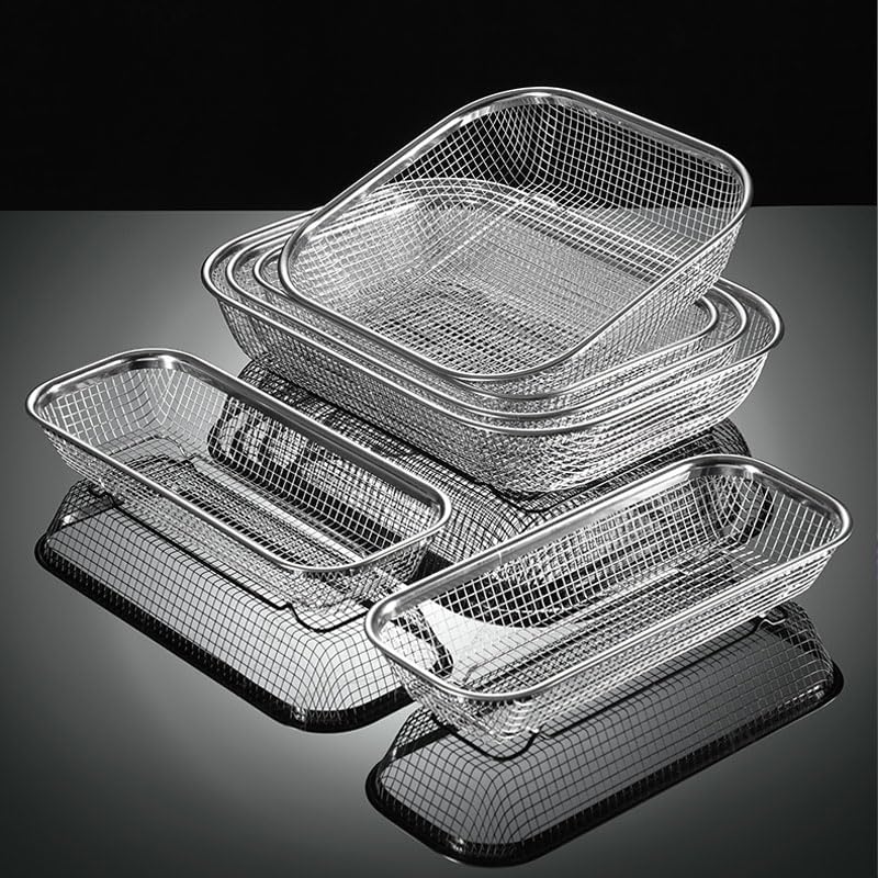 Dish Rack, Stainless Steel Kitchen Drain Basket, Compact Utensil Drying Rack Dishwasher Accessory, Hanging Cutlery and Utensil Organizer, Set of 2