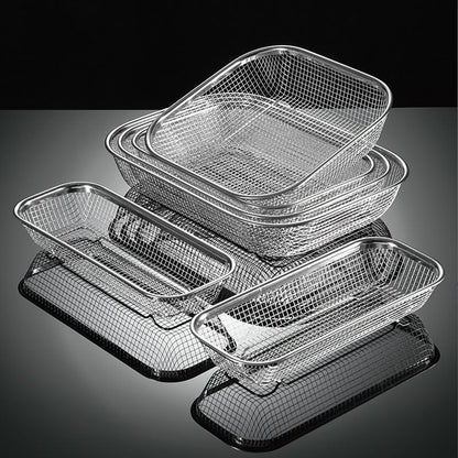 Dish Rack, Stainless Steel Kitchen Drain Basket, Compact Utensil Drying Rack Dishwasher Accessory, Hanging Cutlery and Utensil Organizer, Set of 2