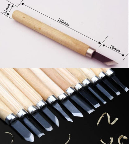 Wood Carving Knife Set, 12 Pcs Carving Tools for DIY Sculpture Beginners