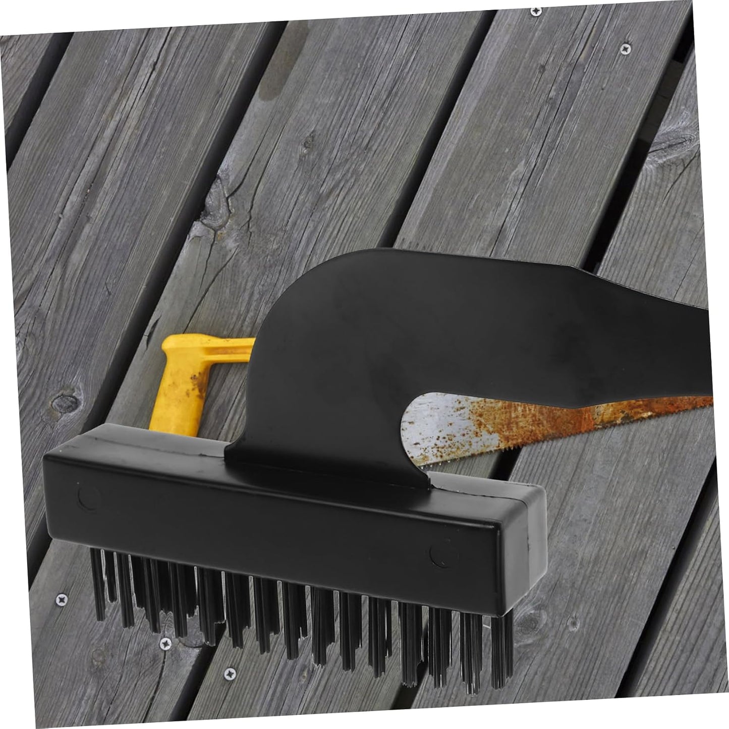 Rust Removing Brush Tool for Saber Saw Electric Nylon Cleaning Brush for Rust Removal Tile and Floor Mud Cleaning Easy to Install Compatible Reciprocating Saws