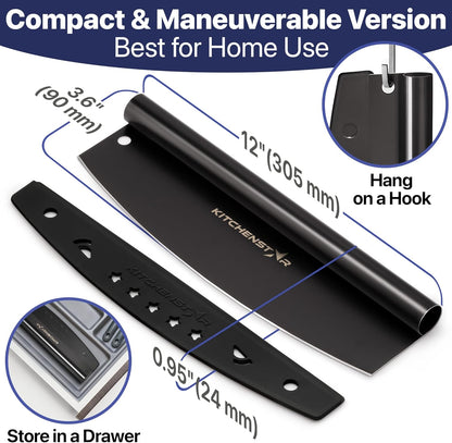 16-Inch Pizza Cutter Rocker Blade, 304 Stainless Steel Slicer Knife, Silver | Keeps Toppings Intact, Super Sharp, Protective Cover Included, Best for Large Pizzas, Dishwasher Safe