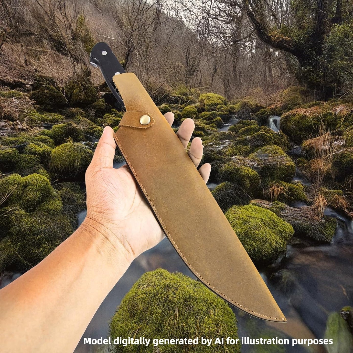 Leather Sheath for 8 Inch Boning Knife, for belt Knife Holster belt, Knife Scabbard Cover, Shop Knife Sheath Knives Sleeves Case Edge Guards Blade Protectors for Outdoor Camping