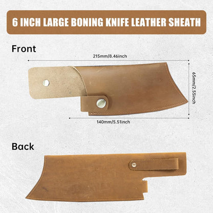 Leather Sheath for 8 Inch Boning Knife, for belt Knife Holster belt, Knife Scabbard Cover, Shop Knife Sheath Knives Sleeves Case Edge Guards Blade Protectors for Outdoor Camping