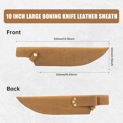 Leather Sheath for 8 Inch Boning Knife, for belt Knife Holster belt, Knife Scabbard Cover, Shop Knife Sheath Knives Sleeves Case Edge Guards Blade Protectors for Outdoor Camping