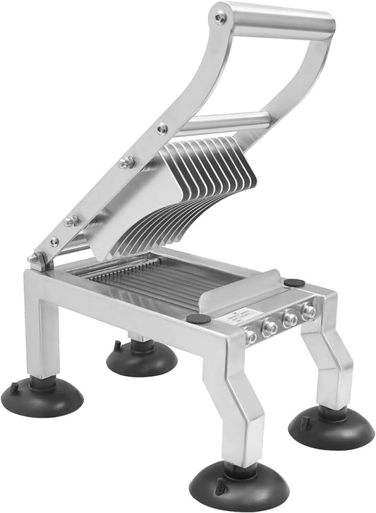 Commercial Tomato Slicer, Heavy Duty Stainless Steel Slicer Tool 0.4”/10mm Thickness, Downward-pressing Egg Cutter, Multipurpose Manual Cutter with 4 Suction Cups for Tomato Cucumber Onion Ham Egg