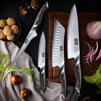 16PCS Knife Set, Ultra Sharp Japanese Kitchen Knife Set with Block | Japanese High Carbon Stainless Steel Cooking Knife set, Multipurpose Chef Knives Set with Sharpener, Ergonomic Handle, Gifts