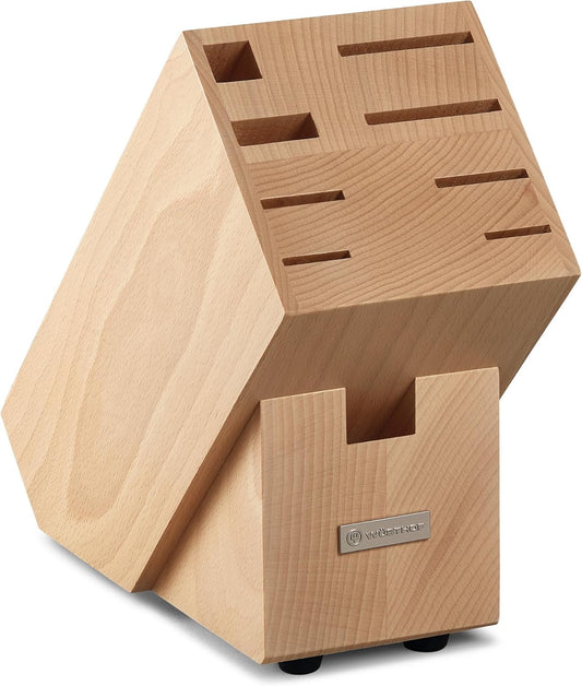 WÜSTHOF 9-Slot Wide European Knife Block, Beech