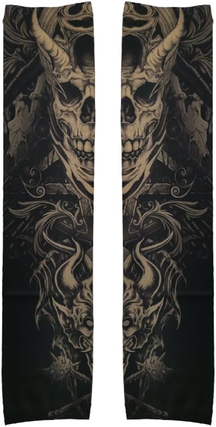 UV Protection Arm Sleeves, UPF 50+, Sports Compression Cooling Sleeves, Tattoo Cover Design
