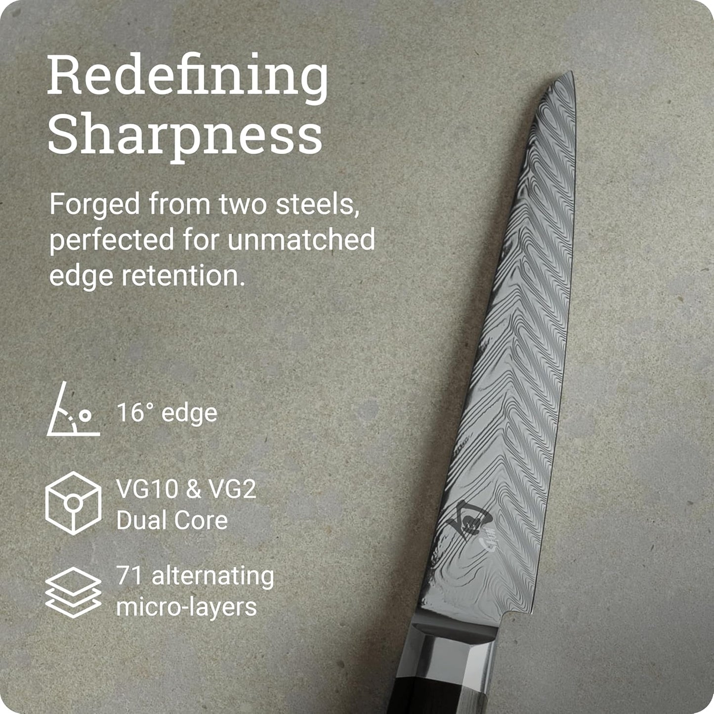 Dual Core 6" Utility/Butchery Knife, Handcrafted Japanese Kitchen Knife, VG10 and VG2 Damascus Steel Blade, Pakkawood Handle, Precision and Sharpness for Professional and Home Chefs