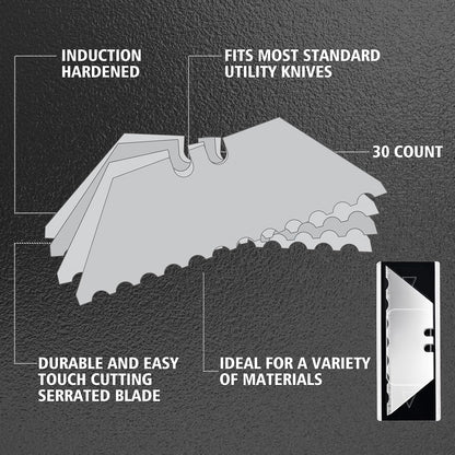 60 Pack Utility Knife Blades, Box Cutter Blades, SK2 Razor Blades with Titanium Fully Coating, Refilled Blades for Box Cutter Utility Knife, Replacement Blades with plastic dispenser box (Gold)