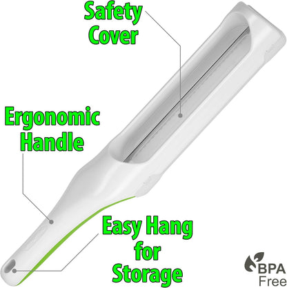 Hometown Bagel Knife, Serrated Bread Slicer, Stainless Steel | Safely Slice Bagels, Baguettes & Rolls Without Crushing, Fingers Stay Clear of the Blade, Fits in a Drawer, 5-Yr Guarantee