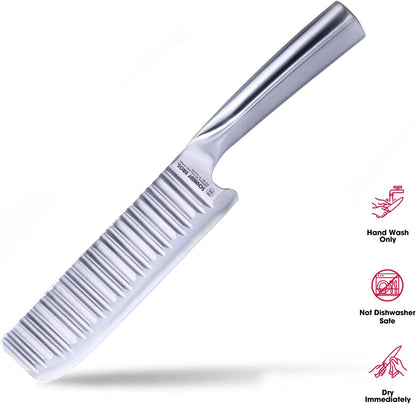 . Evolution 7" Nakiri Knife, High-Carbon German Stainless Steel Cutlery in a Wood Gift Box