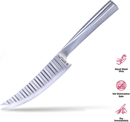 . Evolution 7" Nakiri Knife, High-Carbon German Stainless Steel Cutlery in a Wood Gift Box