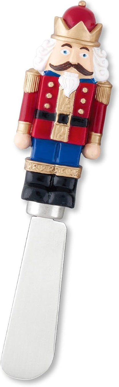 Winter Cardinal Cheese Spreaders, Hand-Painted Resin Handles with Stainless Steel Blades for Spreading Cream Cheese, Butter, Jam, or Sandwich, Set of 4