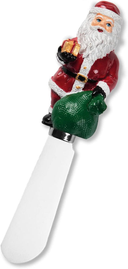 Winter Cardinal Cheese Spreaders, Hand-Painted Resin Handles with Stainless Steel Blades for Spreading Cream Cheese, Butter, Jam, or Sandwich, Set of 4