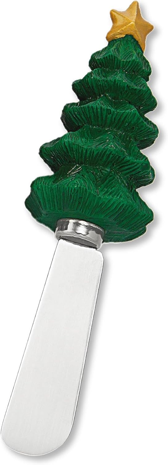Winter Cardinal Cheese Spreaders, Hand-Painted Resin Handles with Stainless Steel Blades for Spreading Cream Cheese, Butter, Jam, or Sandwich, Set of 4