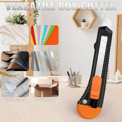 Box Cutter Retractable, 18mm Utility Knife, Razor Knife