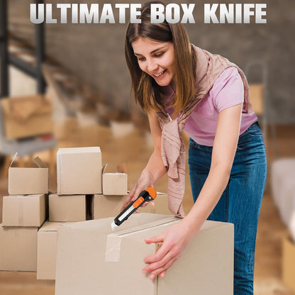 Box Cutter Retractable, 18mm Utility Knife, Razor Knife