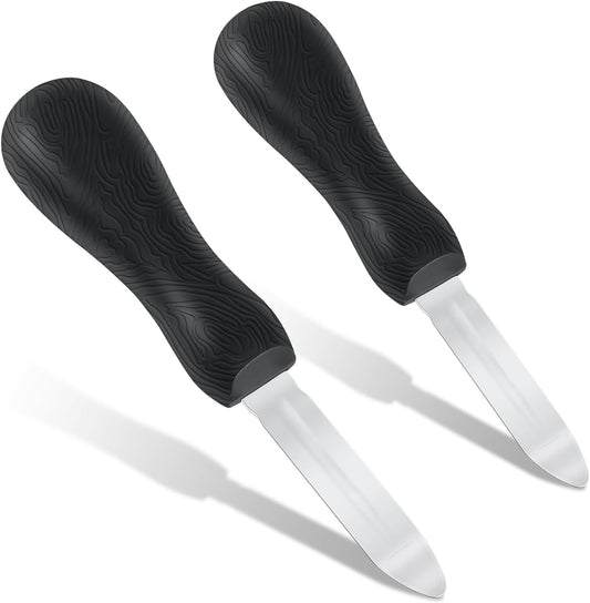 Oyster Shucking Knife - 2 Pack Professional Oyster Knife for All Kinds of Shells & Oysters, Durable Oyster Shucker Tools for Home & Restaurant Use