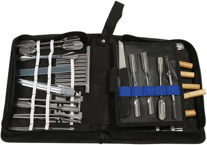 Culinary Carving Tool Kit, 1 Set 46Pcs Carving Tools Kit, Portable Vegetable Fruit Food Chisel Kitchen Cutting Products including Carry Bag Halloween Pumpkin Carving Kit