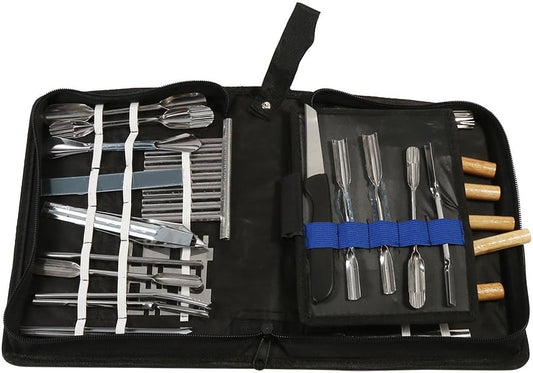Culinary Carving Tool Kit, 1 Set 46Pcs Carving Tools Kit, Portable Vegetable Fruit Food Chisel Kitchen Cutting Products including Carry Bag Halloween Pumpkin Carving Kit