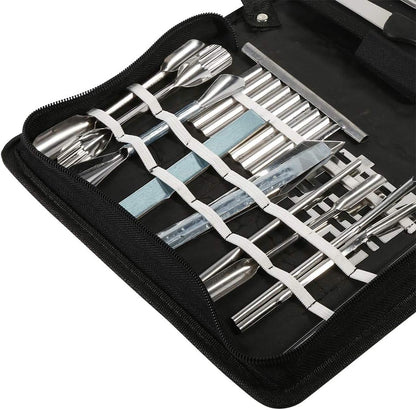 Culinary Carving Tool Kit, 1 Set 46Pcs Carving Tools Kit, Portable Vegetable Fruit Food Chisel Kitchen Cutting Products including Carry Bag Halloween Pumpkin Carving Kit