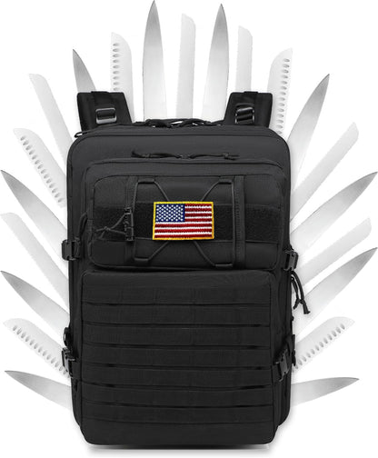 Chef Knife Backpack for Men Professional Chef Knife Bag with 30+ Pockets | Tactical Chef Storage Bag for Professional Culinary Apprentice, for Knives and Tools, 17.3inch Laptop