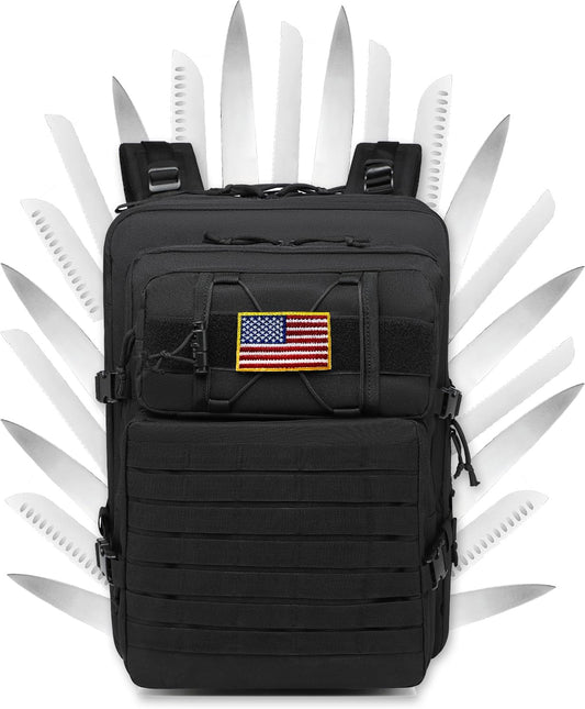Chef Knife Backpack for Men Professional Chef Knife Bag with 30+ Pockets | Tactical Chef Storage Bag for Professional Culinary Apprentice, for Knives and Tools, 17.3inch Laptop