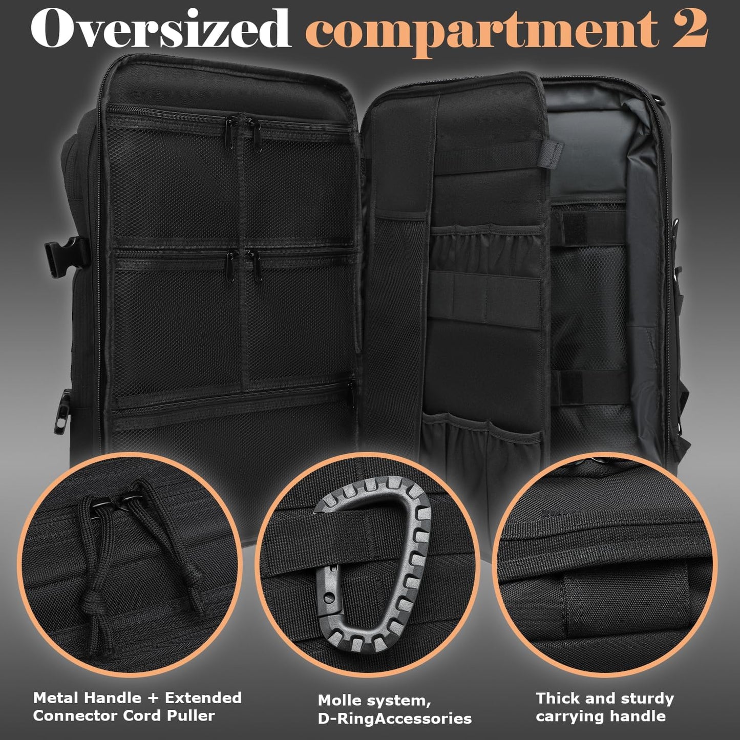 Chef Knife Backpack for Men Professional Chef Knife Bag with 30+ Pockets | Tactical Chef Storage Bag for Professional Culinary Apprentice, for Knives and Tools, 17.3inch Laptop