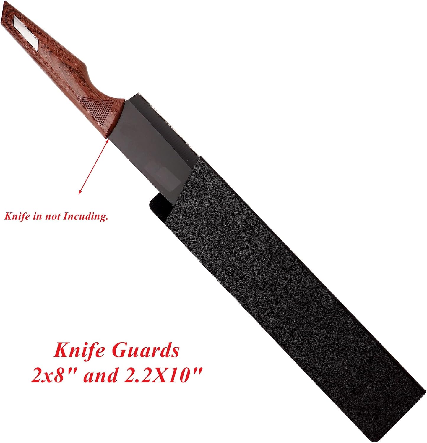 2Pack Knife Guards, 2x8" and 2.2X10" ABS Universal Knife Cover Blade Protector Non-Scratch Felt Lining Chef Knife Sheath
