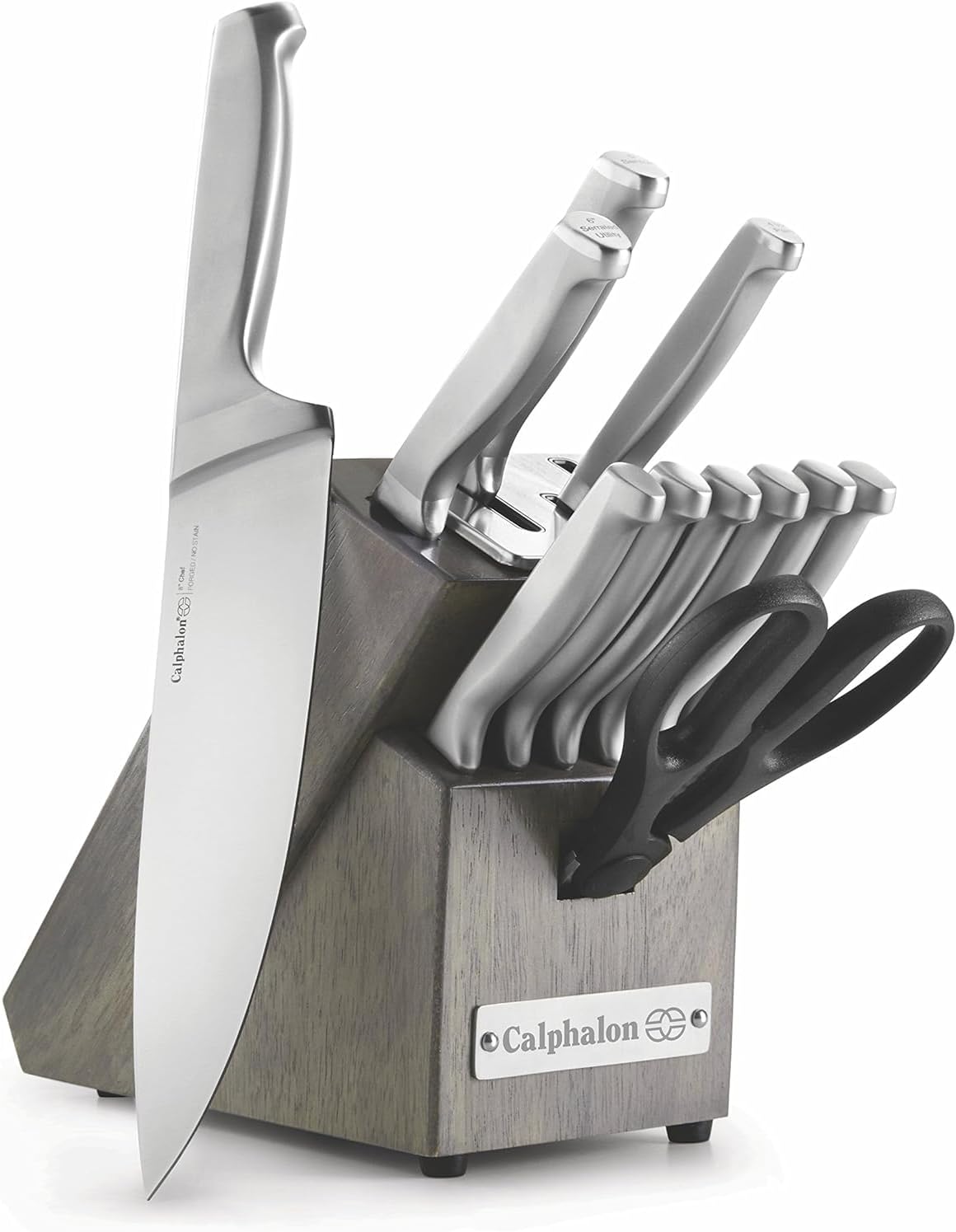 2017943 Stainless Steel 12 Piece Cutlery Block Set, Silver