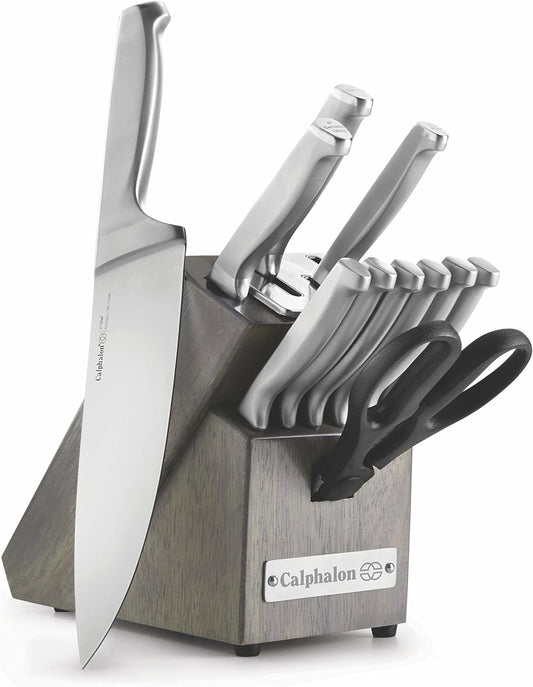2017943 Stainless Steel 12 Piece Cutlery Block Set, Silver