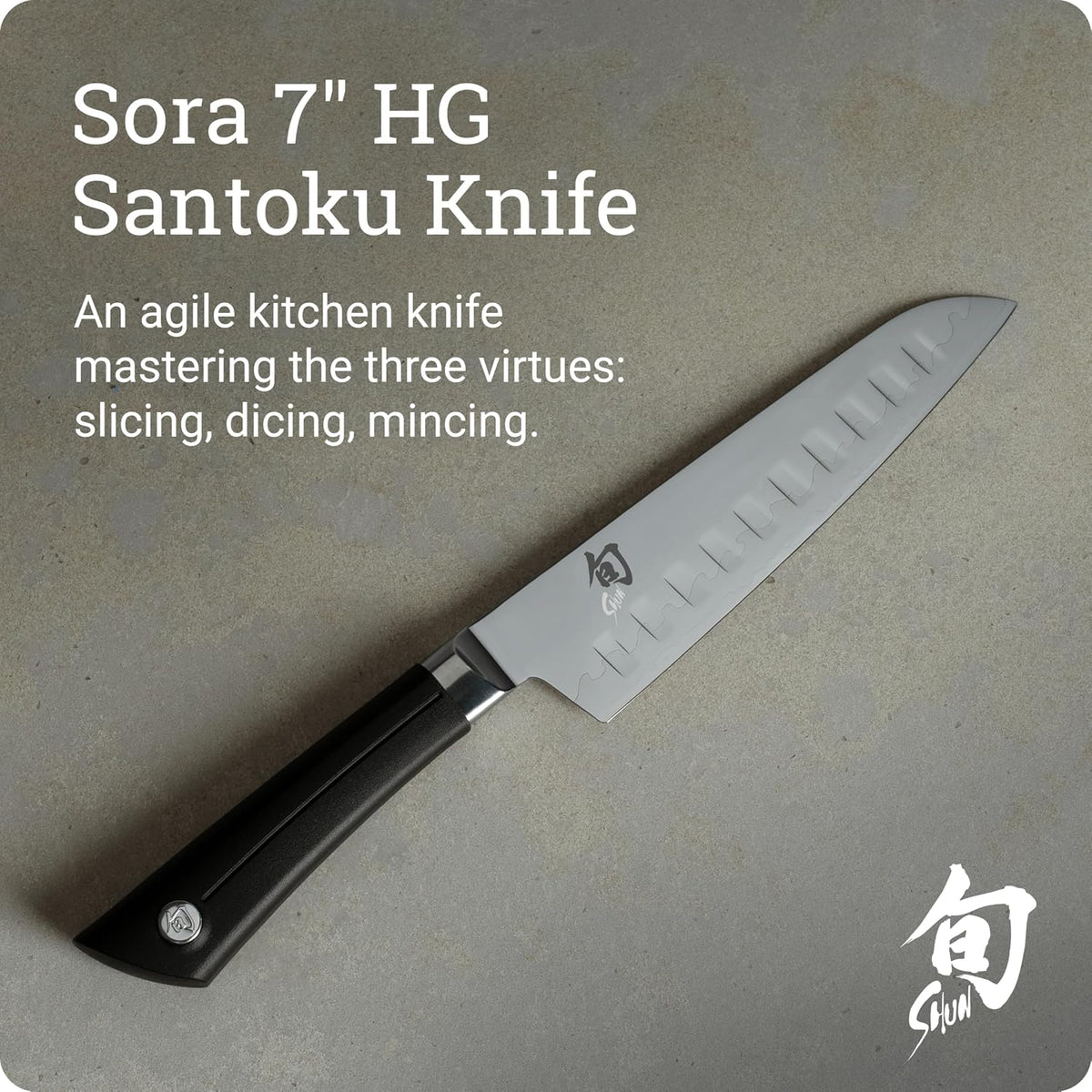 Sora 7" Hollow Ground Santoku Knife