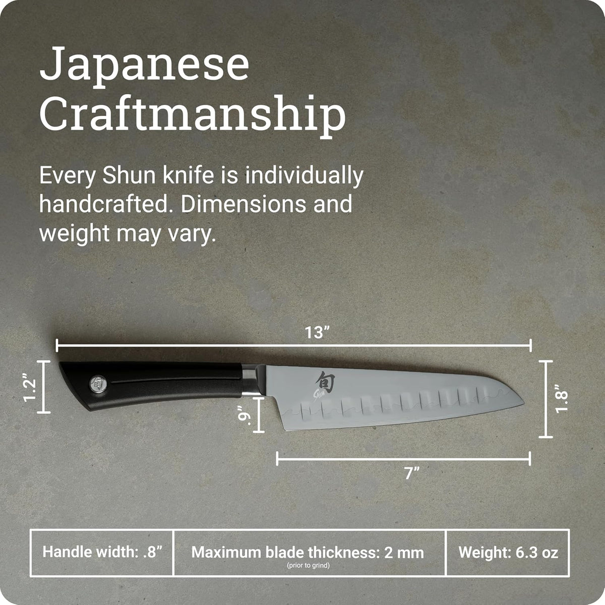 Sora 7" Hollow Ground Santoku Knife