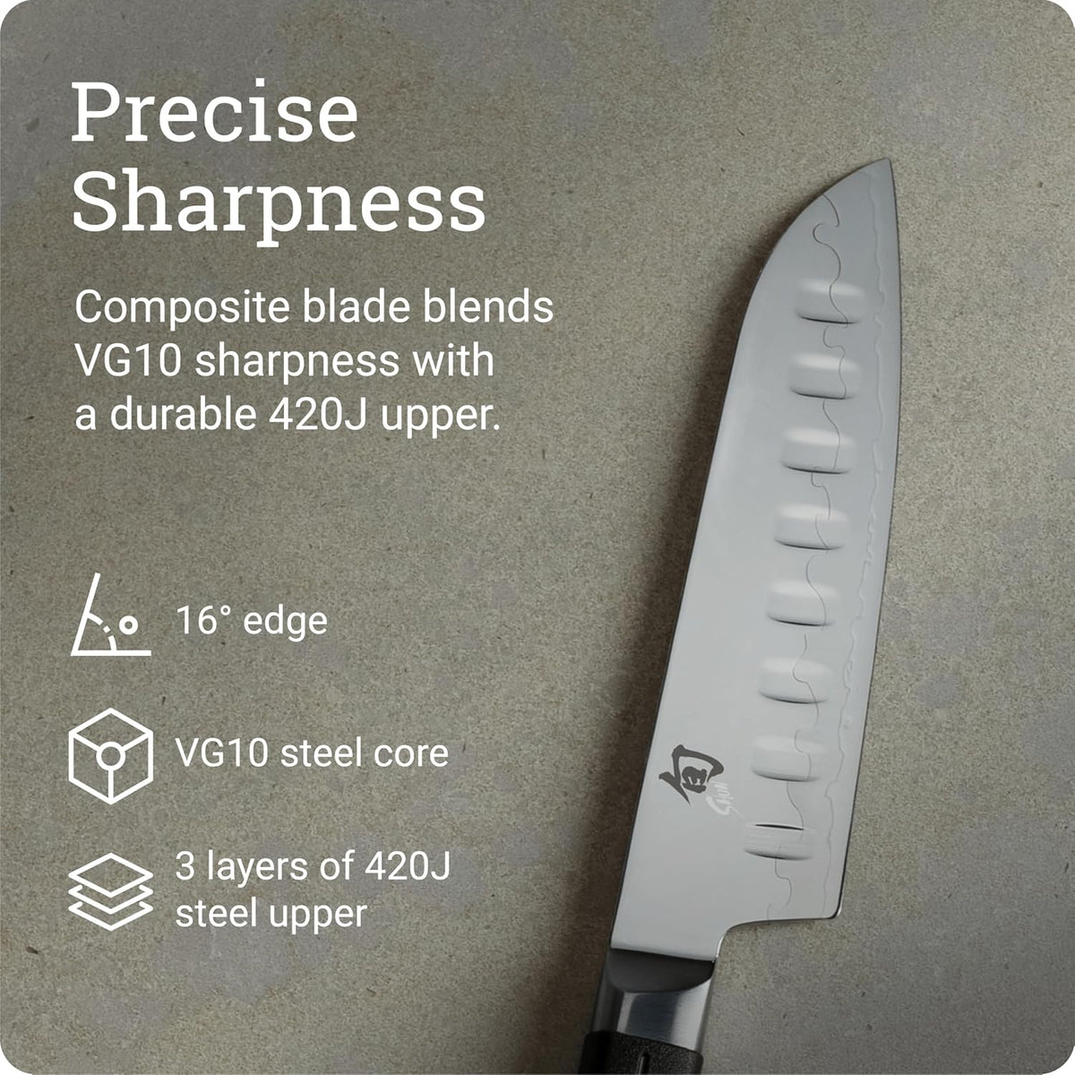 Sora 7" Hollow Ground Santoku Knife