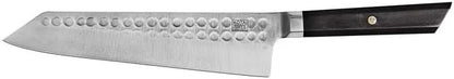 Bunka Petty Utility Kitchen Knife | 5.5-inch Blade | Ultra Sharp 440C Japanese Stainless Steel | Hand Hammered Tsuchime Finish | Ebony Wood Handle | Full Hidden Tang