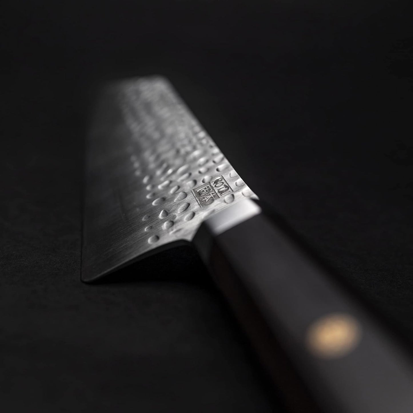 Bunka Petty Utility Kitchen Knife | 5.5-inch Blade | Ultra Sharp 440C Japanese Stainless Steel | Hand Hammered Tsuchime Finish | Ebony Wood Handle | Full Hidden Tang