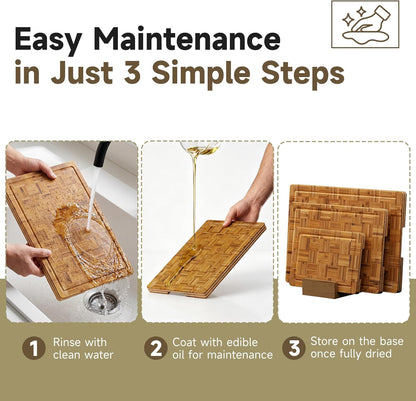 Large Cutting Board,Bamboo Wood Cutting Boards For Kitchen,3 Packs Chopping Board Set With Juice Groove, For Butcher Block,Vegetables,Fruits And Cheese