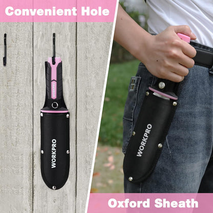 Hori Hori Garden Knife, 7" Stainless Steel Blade with Cutting Edge, Garden Tools with Oxford Sheath, Ergonomic TRP Handle with Hanging Hole for Weeding, Planting, Digging, Green