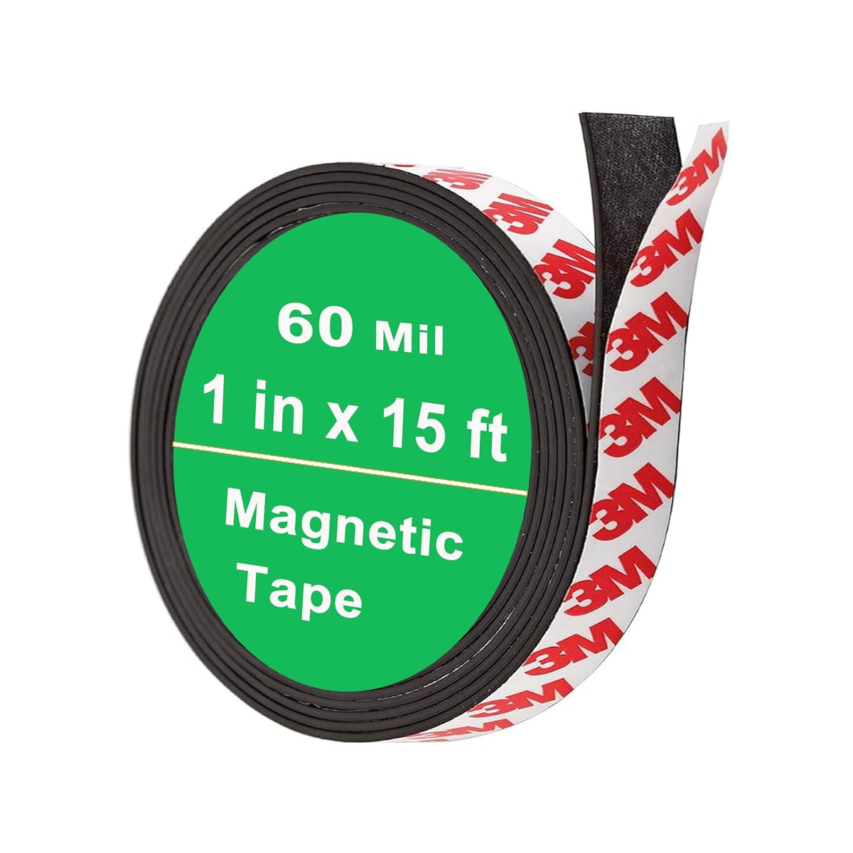 Bendable Adhesive Metal Strip for Magnets, (1 inch Wide X 15 ft Long) Flexible White Metal Tape Roll, White Ferrous Tape Stick on Wall to Hold Magnetic Products