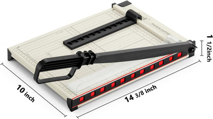12" Guillotine Paper Cutter：Paper Trimmer Accurate Cutting with Safety Guard,15 Sheets Capacity,Magnetic Guide,Heavy Duty Metal Base, Perfect for Cardstock,Cardboard,Vinyl,Crafts & Photos